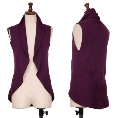ISSEY MIYAKE HaaT Circle Wool Sleeveless Knit Cardigan