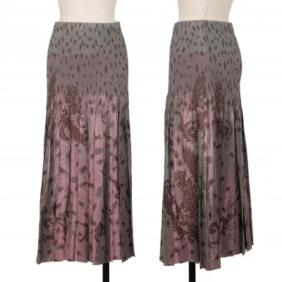 ISSEY MIYAKE HaaT Jacquard Silk Iridescent Skirt