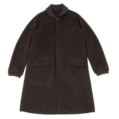 GIORGIO ARMANI Knit Collar Cashmere Coat