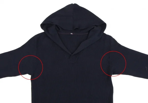 45R Cotton Hoodie V Neck Knit Sweater K-134867_003