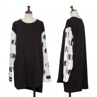 Y's Cotton Sleeve Switching T Shirt