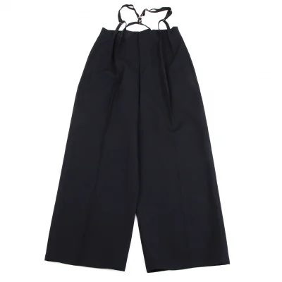 Y's Wool Gabardine Suspenders Wide Pants