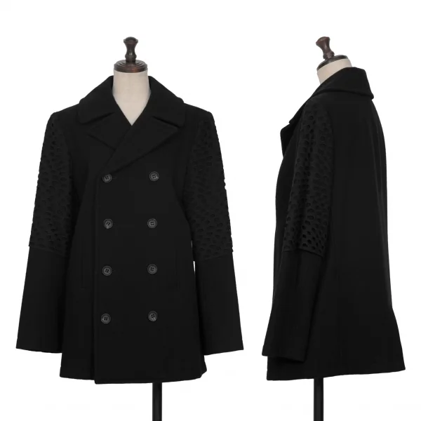 Y's Sleeve Layered Half Coat Black 3 K-134879_001
