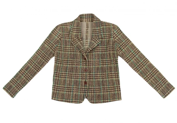 PLEATS PLEASE Tweed Printed Jacket & Tuck Skirt K-134917_003