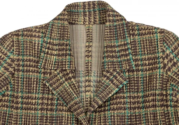 PLEATS PLEASE Tweed Printed Jacket & Tuck Skirt K-134917_004