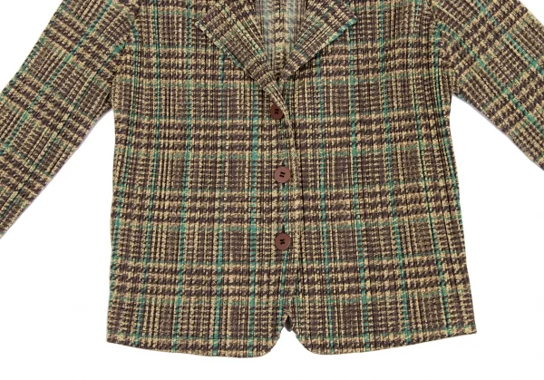 PLEATS PLEASE Tweed Printed Jacket & Tuck Skirt K-134917_008