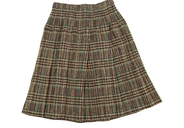 プリーツプリーズPLEATS PLEASE ツイード転写プリントスーツ 黄茶緑3 K-134917_015