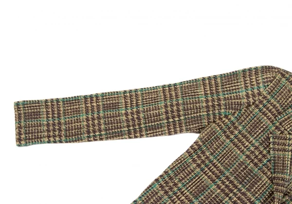 プリーツプリーズPLEATS PLEASE ツイード転写プリントスーツ 黄茶緑3 K-134917_006