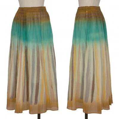 ISSEY MIYAKE HaaT Dyed Stripe Printed Skirt
