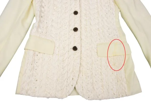 Jean Paul GAULTIER FEMME Switching Cutting Embellished Design Jacket K-134988_010