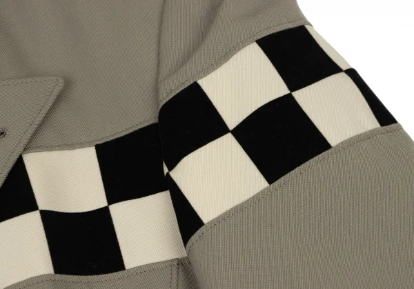 Jean-Paul GAULTIER CLASSIQUE Checker Switching Wool Jacket K-135027_008