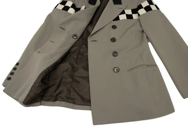 Jean-Paul GAULTIER CLASSIQUE Checker Switching Wool Jacket K-135027_013