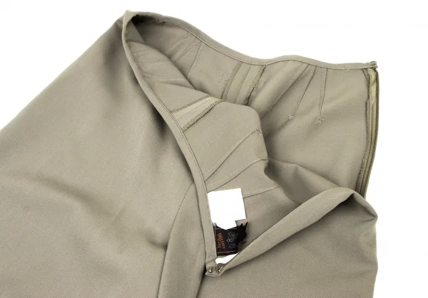 ジャンポールゴルチエクラシックJean Paul GAULTIER CLASSIQUE ウールギャバチェッカーデザインセットアップスーツ グレージュ黒40 K-135029_014