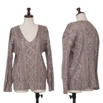 PLEATS PLEASE Knit Printed T Shirt