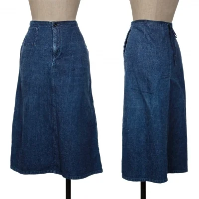 45rpm Cotton Hem Tuck Denim Skirt