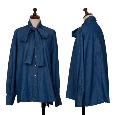 DRESSTERIOR Cotton Ribbon Denim Shirt