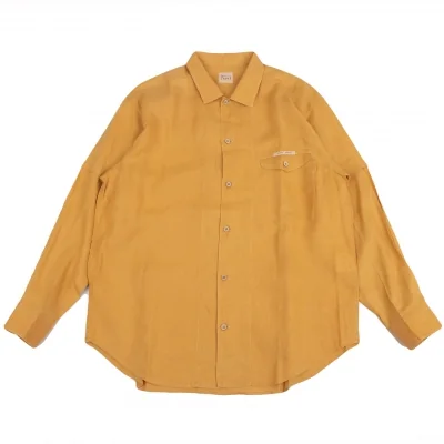 Papas Linen Sleeve Switching Design Long Sleeve Shirt