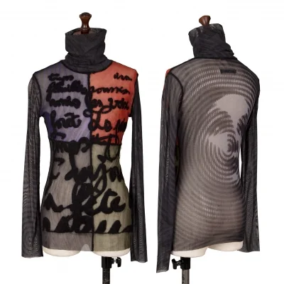 Jean-Paul GAULTIER FEMME Embroidery Face Mesh T Shirt