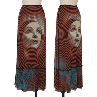 Jean-Paul GAULTIER FEMME Psychedelic Face Printed Skirt
