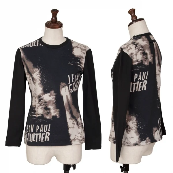 Jean-Paul GAULTIER CLASSIQUE Logo Printed T Shirt Black 40 K-135141_001