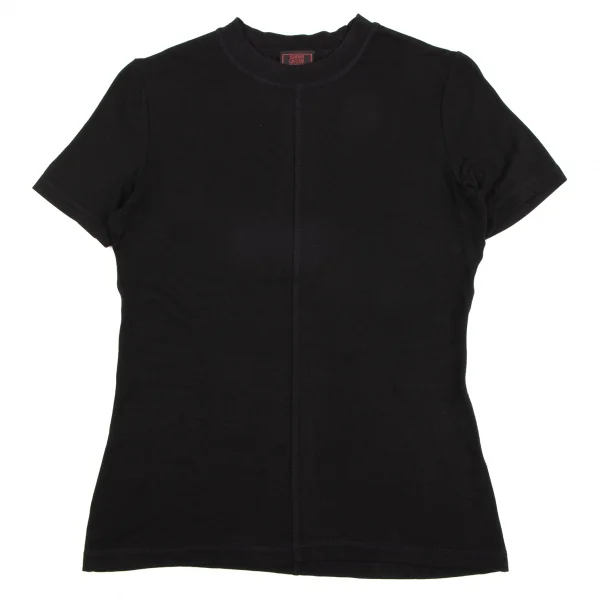 Jean-Paul GAULTIER CLASSIQUE Center Seam Rayon T Shirt Black 40 K-135142_001
