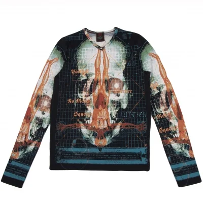 Jean-Paul GAULTIER CLASSIQUE Cyber Printed Long Sleeve T Shirt