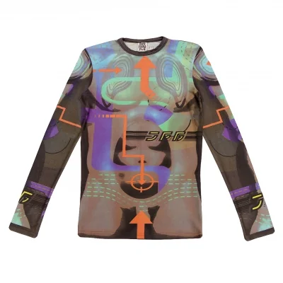Jean Paul GAULTIER PARIS Cyber Printed Poly T Shirt