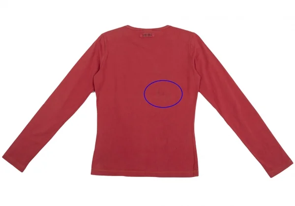 ジーンズポールゴルチエJean's Paul GAULTIER フロッキープリントメタリックロゴカットソー 赤M K-135158_010