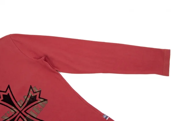 ジーンズポールゴルチエJean's Paul GAULTIER フロッキープリントメタリックロゴカットソー 赤M K-135158_003