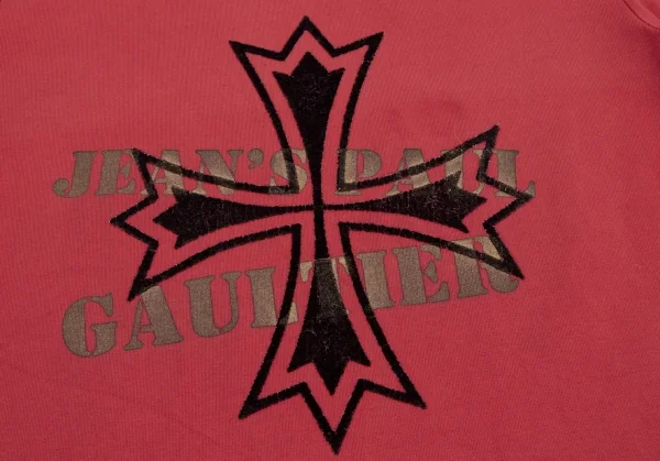 ジーンズポールゴルチエJean's Paul GAULTIER フロッキープリントメタリックロゴカットソー 赤M K-135158_007