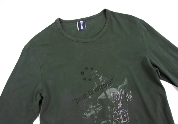 ジーンズポールゴルチエJean's Paul GAULTIER ロゴ刺繍プリントカットソー 深緑M K-135159_003