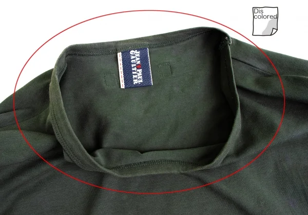 ジーンズポールゴルチエJean's Paul GAULTIER ロゴ刺繍プリントカットソー 深緑M K-135159_005