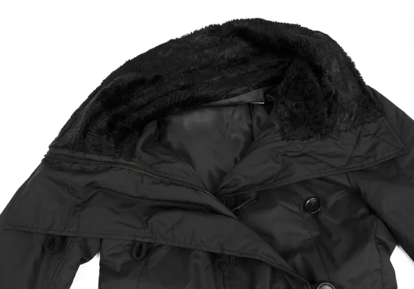 ISSEY MIYAKE Back Belt Fur Padded Coat K-135217_007