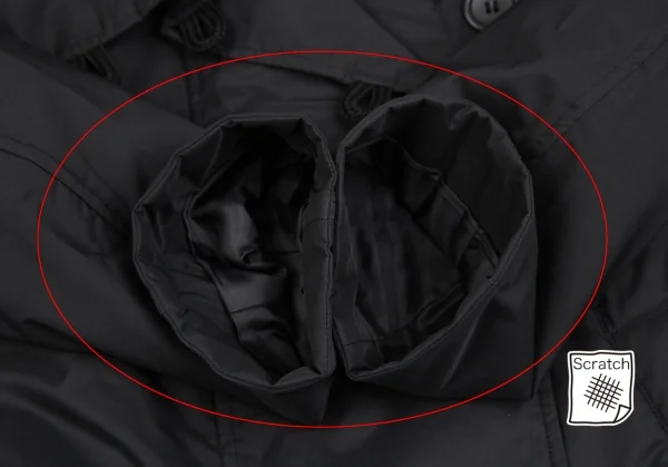 ISSEY MIYAKE Back Belt Fur Padded Coat K-135217_009