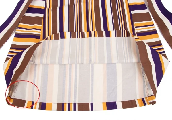 ISSEY MIYAKE A-POC Striped Belted Skirt K-135224_009