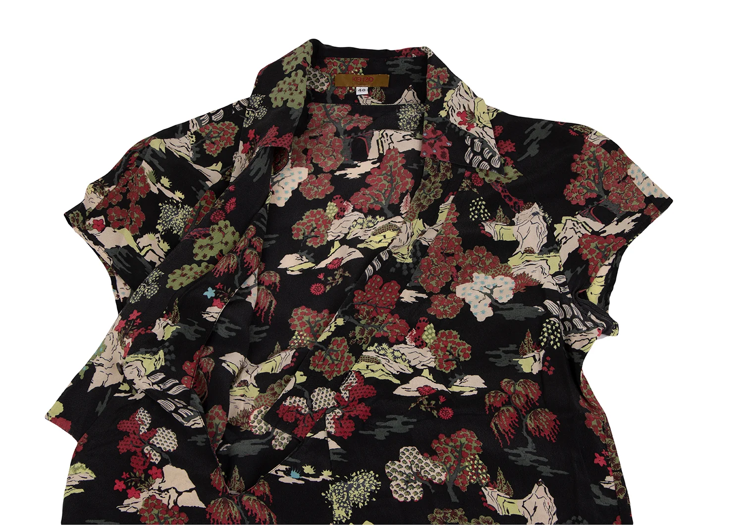 ケンゾージャングルKENZO JUNGLE シルク総柄ノースリーブベルト