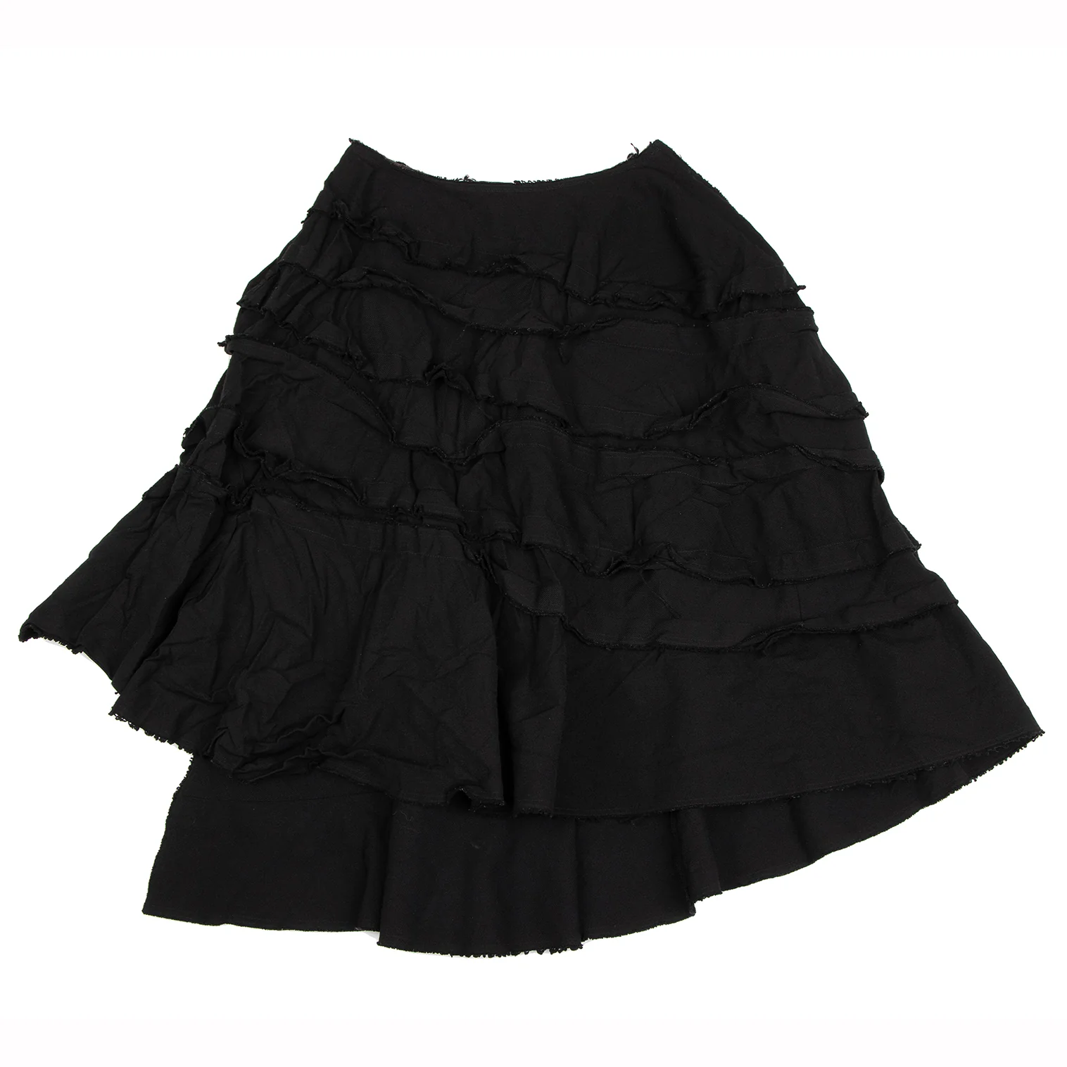 コムデギャルソンCOMME des GARCONS ポリ断ち切りフリルフレア
