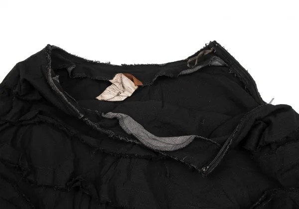 コムデギャルソンCOMME des GARCONS ポリ断ち切りフリルフレア