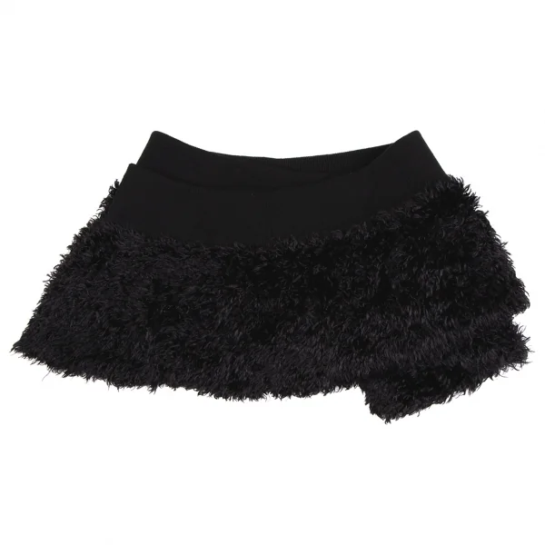 COMME des GARCONS Fur Rib Muffler Black  K-135277_001