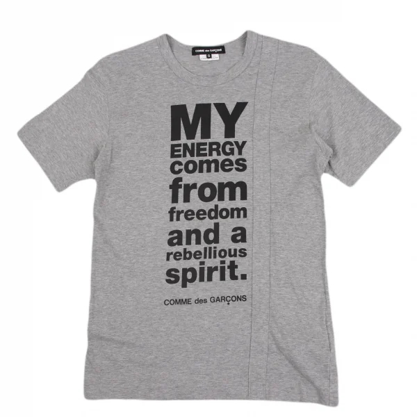 COMME des GARCONS Message Printed T Shirt Grey S K-135278_001