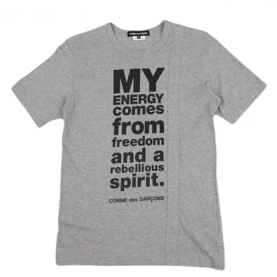 COMME des GARCONS Message Printed T Shirt