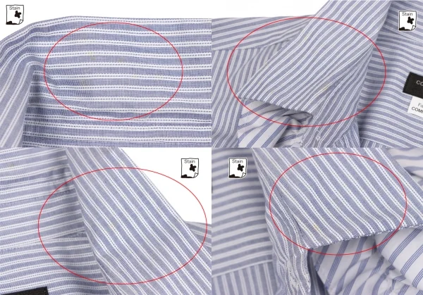 COMME des GARCONS HOMME PLUS Frill Pasted Stripe Shirt K-135282_004