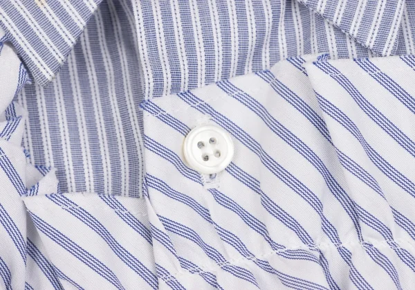 COMME des GARCONS HOMME PLUS Frill Pasted Stripe Shirt K-135282_006