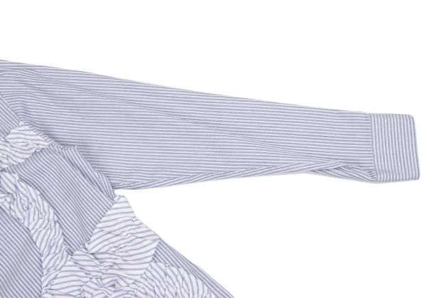 COMME des GARCONS HOMME PLUS Frill Pasted Stripe Shirt K-135282_007