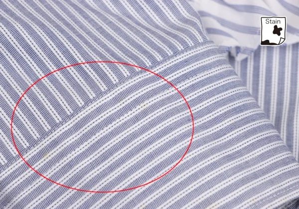 COMME des GARCONS HOMME PLUS Frill Pasted Stripe Shirt K-135282_012