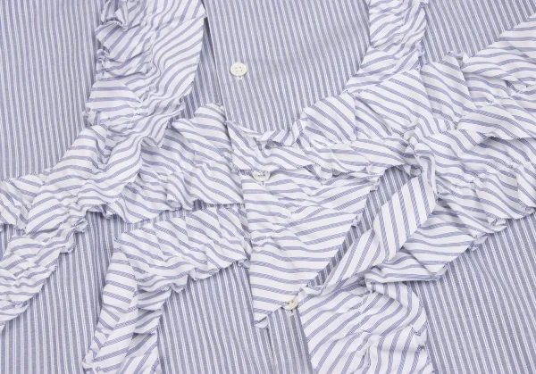 COMME des GARCONS HOMME PLUS Frill Pasted Stripe Shirt K-135282_014