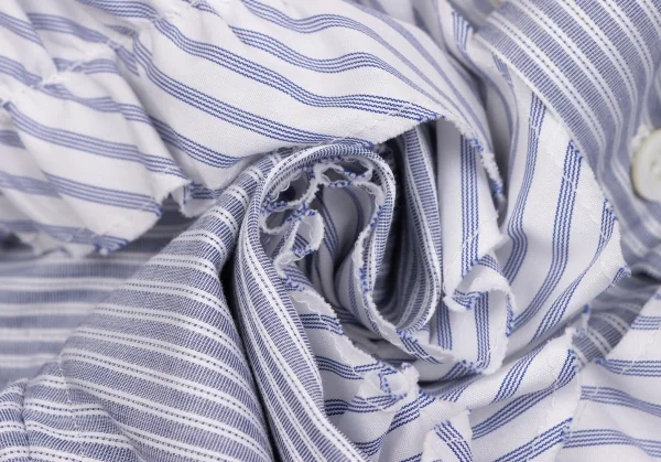 COMME des GARCONS HOMME PLUS Frill Pasted Stripe Shirt K-135282_018