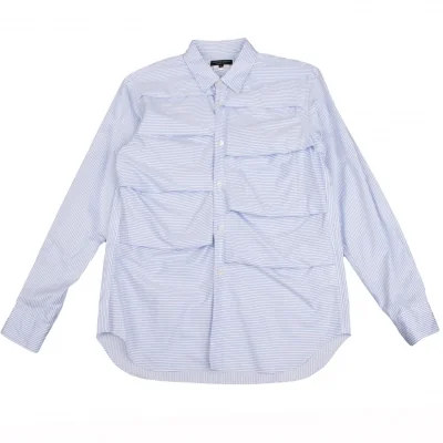 COMME des GARCONS HOMME PLUS Folded Design Striped Shirt