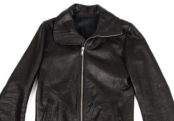 Rick Owens レザー切り替えノーカラージャケット おたつ様 Rick Owens