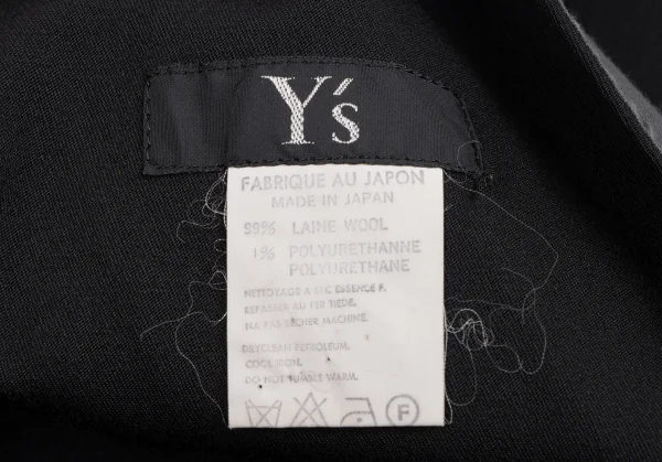 Y's Wool Gabardine Wide Pants K-135291_011